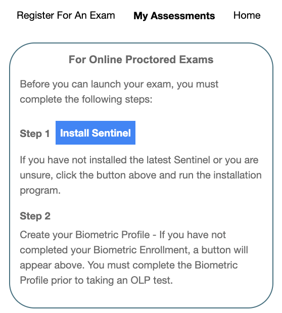 Install Sentinel and create your Biometric Profile