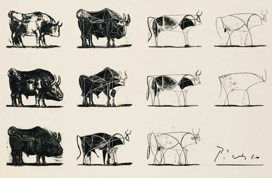 Figure 2–11 Lithographs — Pablo Picasso, The Bull, 1945 (See — Reference 2)