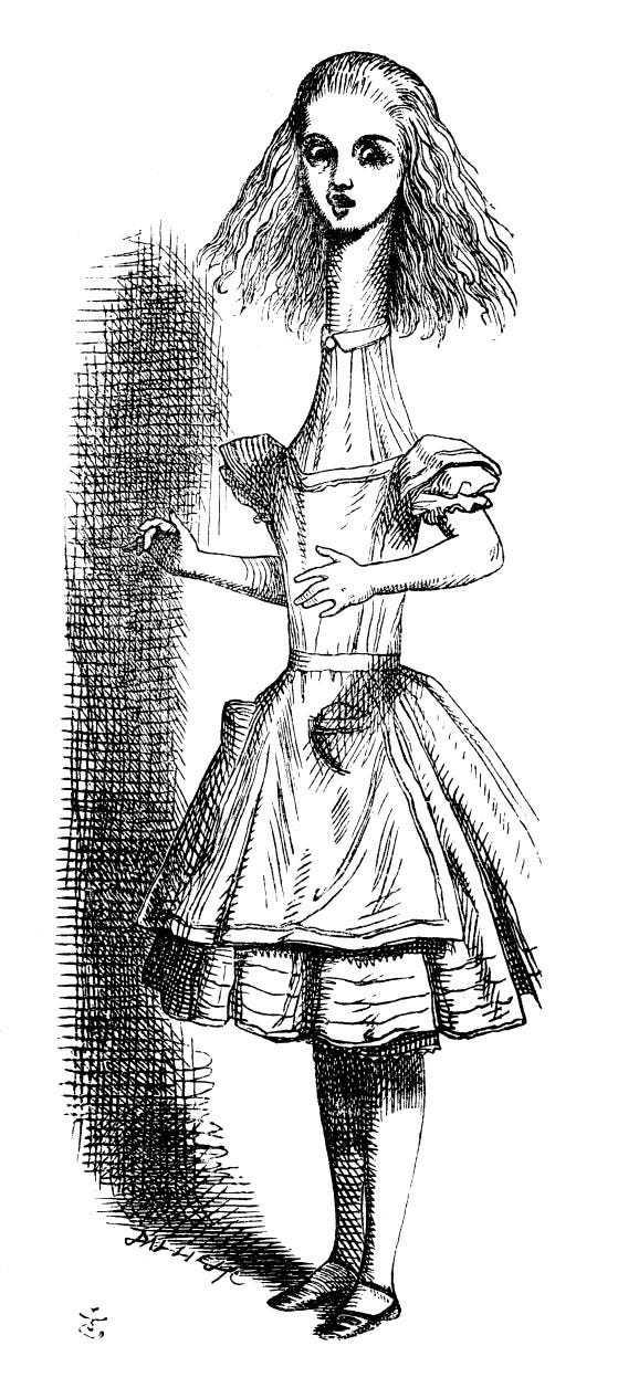 Alice Growing Taller — Sir John Tenniel