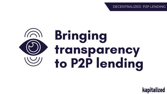Decentralized P2P lending