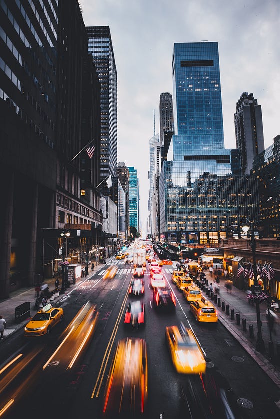 tips for Documenting your vacation. Use a slow shutter: New York city traffic