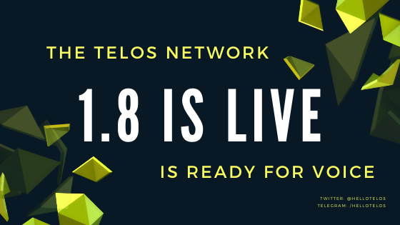 The Telos Network has activated version 1.8 of the EOSIO software.
