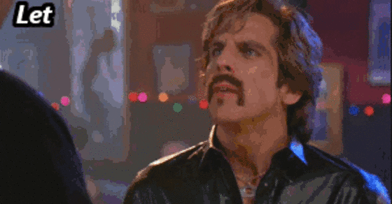 A GIF with Ben Stiller’s phrase, “Let me hit you with some knowledge”