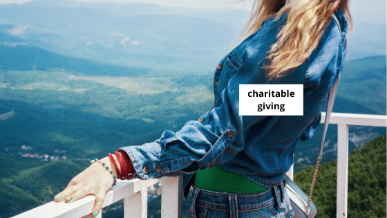 Look 6: Give back with charitable giving