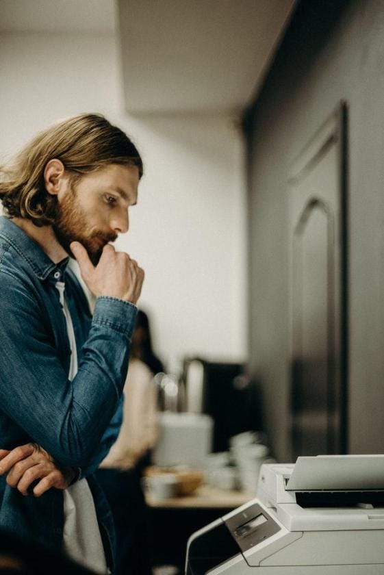 Man thinking about his negative behaviors.