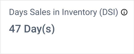 Days Sales in Inventory (DSI) in Balance Sheet Dashboard