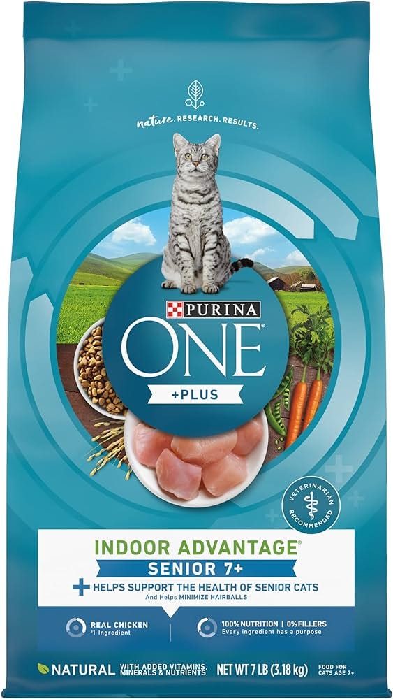 Purina ONE Indoor Advantage Senior 7+ High Protein Natural Dry Cat Food
