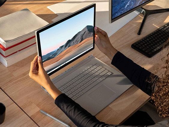 “Microsoft Surface Book 3: Versatile 2-in-1 laptop with high-performance capabilities”
 “Microsoft Surface Book 3: Innovative laptop-tablet hybrid designed for productivity”
 “Microsoft Surface Book 3: Cutting-edge technology in a sleek and portable package”