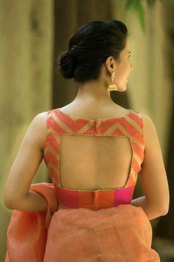 Square lehenga blouse back design