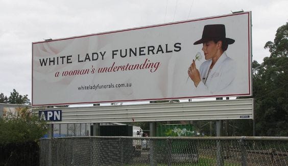 pompe funebri pubblicità