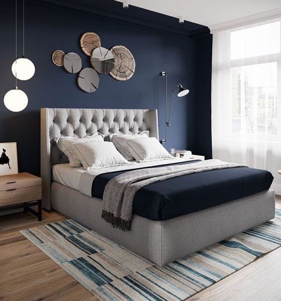 Blue and Country Bedroom Ideas and Designs