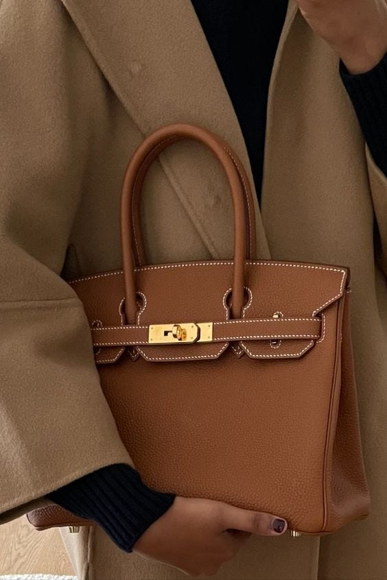 Hermes Birkin Bag in brown leather and size 30