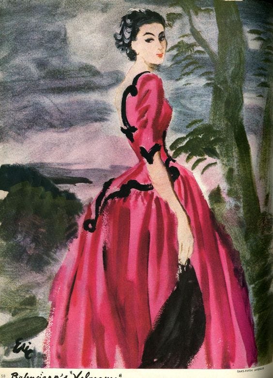 A cartoon of the infanta dress by Carl Erickson
