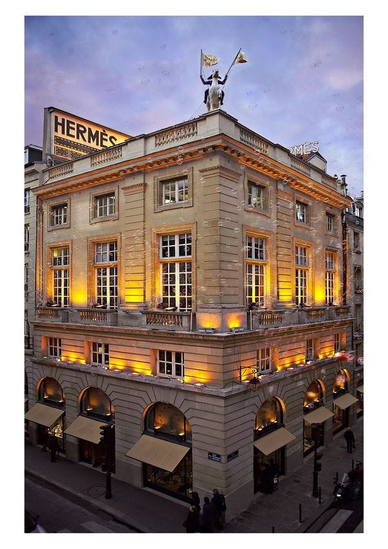Flagship store of Hermes at 24 rue du Faubourg Saint-Honore