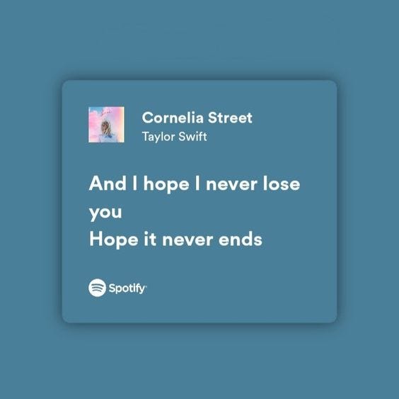 Taylor Swift — Cornelia Street (Spotify)