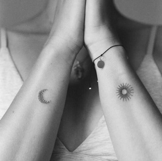9 Tiny Tattoos For Women With Minimalist Mindsets ... - tiny moon and sun tattoobr /
