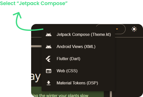 select “jetpack compose”
