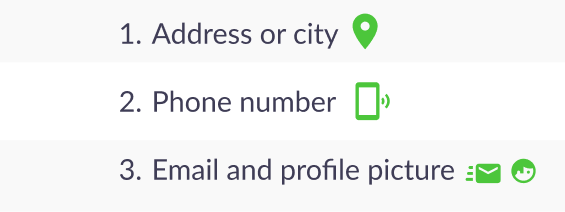 The top 3 anxieties around privacy surrounded sharing address or city, phone number or email and profile picture.