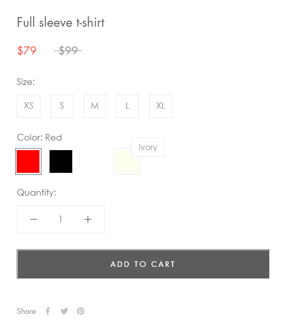 Shopify Product Page Color Swatch Issue