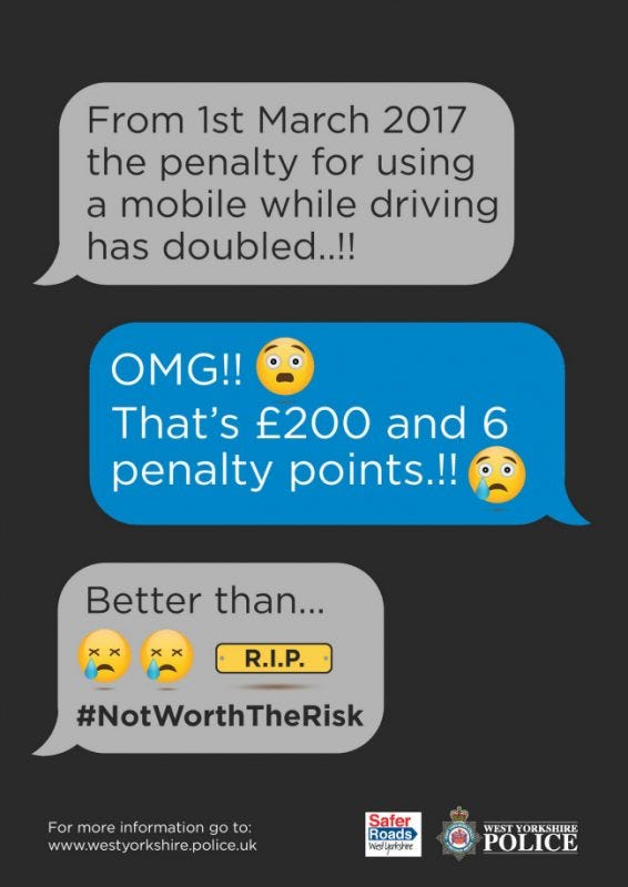 New penalties for using a mobile while driving in the UK from 1 March 2017
