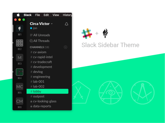 Image showing how to customize the appearance of Slack with themes