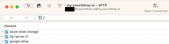 Connecting Couchdrop’s cloud SFTP with an SFTP client.
