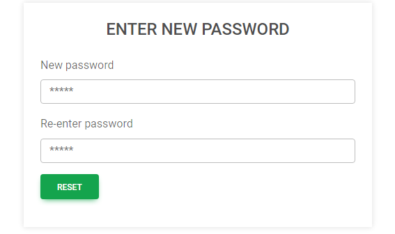 password update  html form