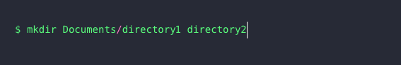 Console command that make two directories