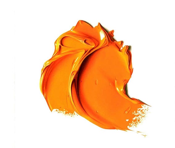 Orange Smudge of paint