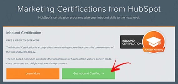 Certificado Internacional HubSpot de Inbound Marketing - Passo 1