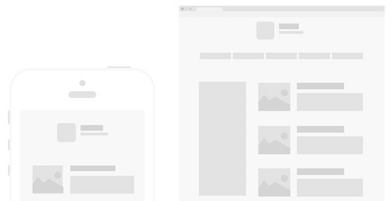 Wireframes on a mobile and desktop viewport