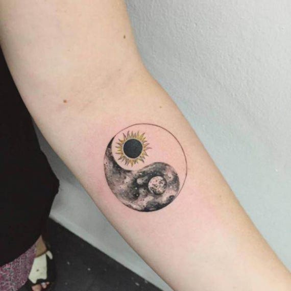 10 Sun and Moon Tattoo Designs for Men & Women - Wild ... - moon and the sun tattoobr /
