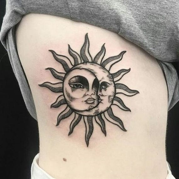 10+ Wonderful Sun And Moon Tattoo Designs You Will Love ... - moon and the sun tattoobr /
