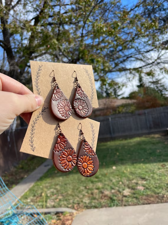 leather earring