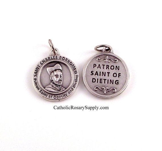 St Charles Borromeo Silver Medal Patron Saint of Dieting and Etsy