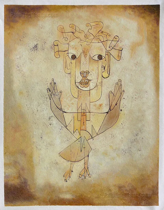 Angelus Novus (Paul Klee) — W. Benjamin vê nesta pintura o anjo da história.