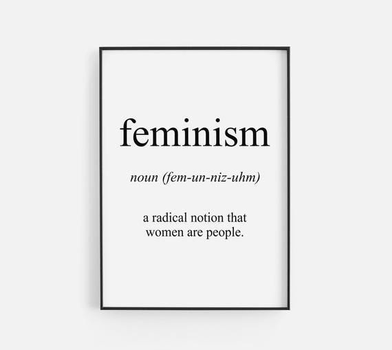 Imagem que demonstra uma definição mais radical sobre o feminismo. “Feminismo — Uma noção radical que as mulheres são pessoas.” Fonte: Pinterest