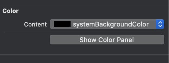 Color setting on Attributes Inspector