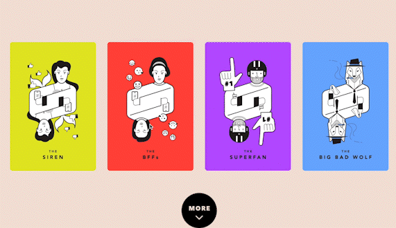 A GIF displaying The BFFs card from the Tarot Cards of Tech