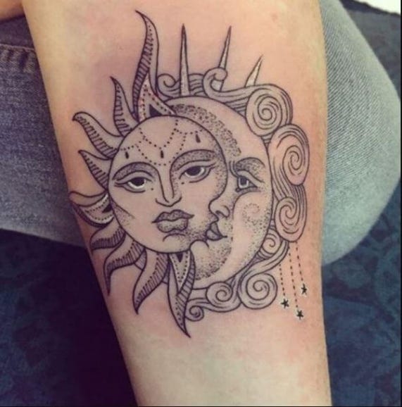 What does a tattoo of sun and moon symbolize? - Quora - sun and moon tattoo significancebr /
