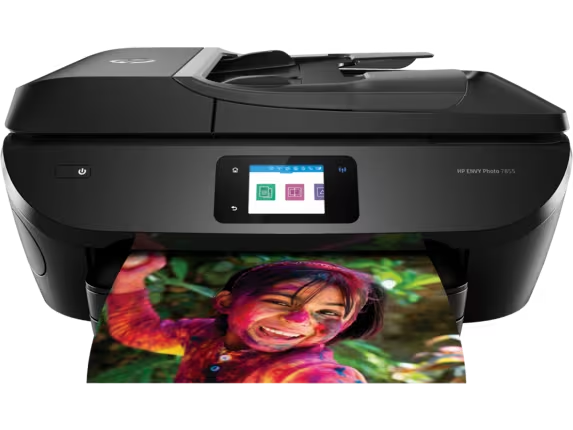HP photo printer with printed photo image