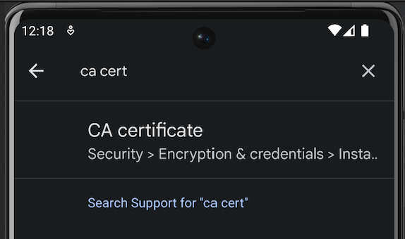 Searching CA Certificate