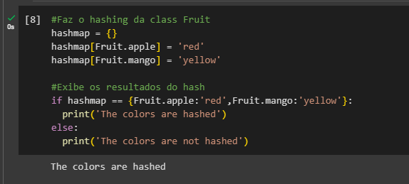 Faz o hashing da class Fruit