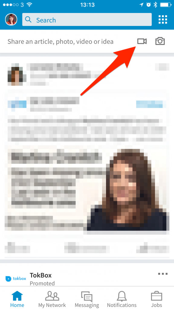 Upload and shoot LinkedIn native video from the mobile app
