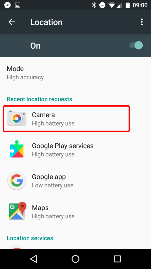 click-on-camera-in-location-android