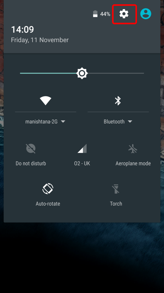 click-on-settings-android