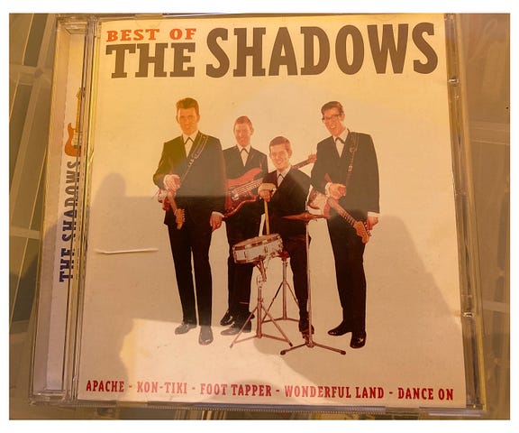 Author’s photo of the cover of their copy of the CD The Best of The Shadows