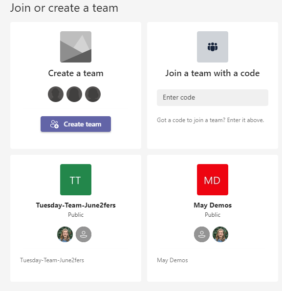 How to create a new team in Microsoft Teams