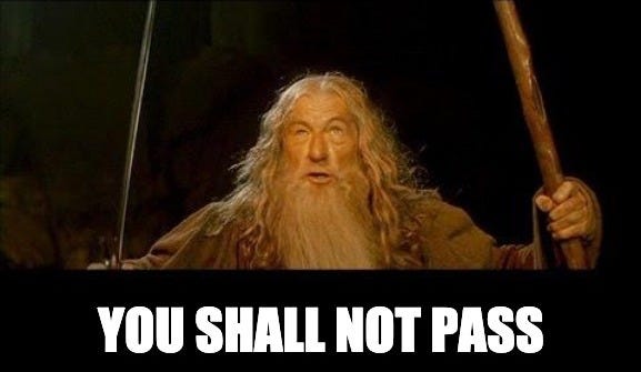 you shall not pass meme