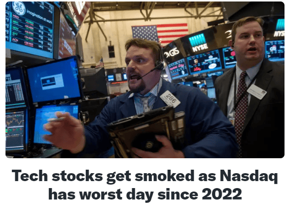 Stock market crash headline